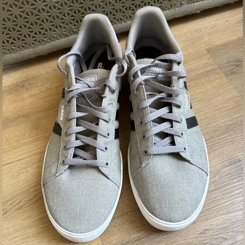 Adidas Gray and Black Sneakers Minimalist Design
